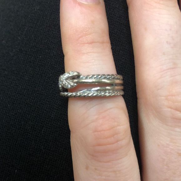 David Yurman X Collection ring with diamonds - Picture 3 of 4